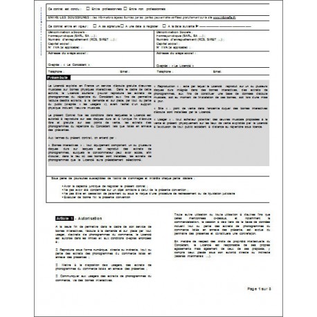Contrat de prestation de services - Contenus web